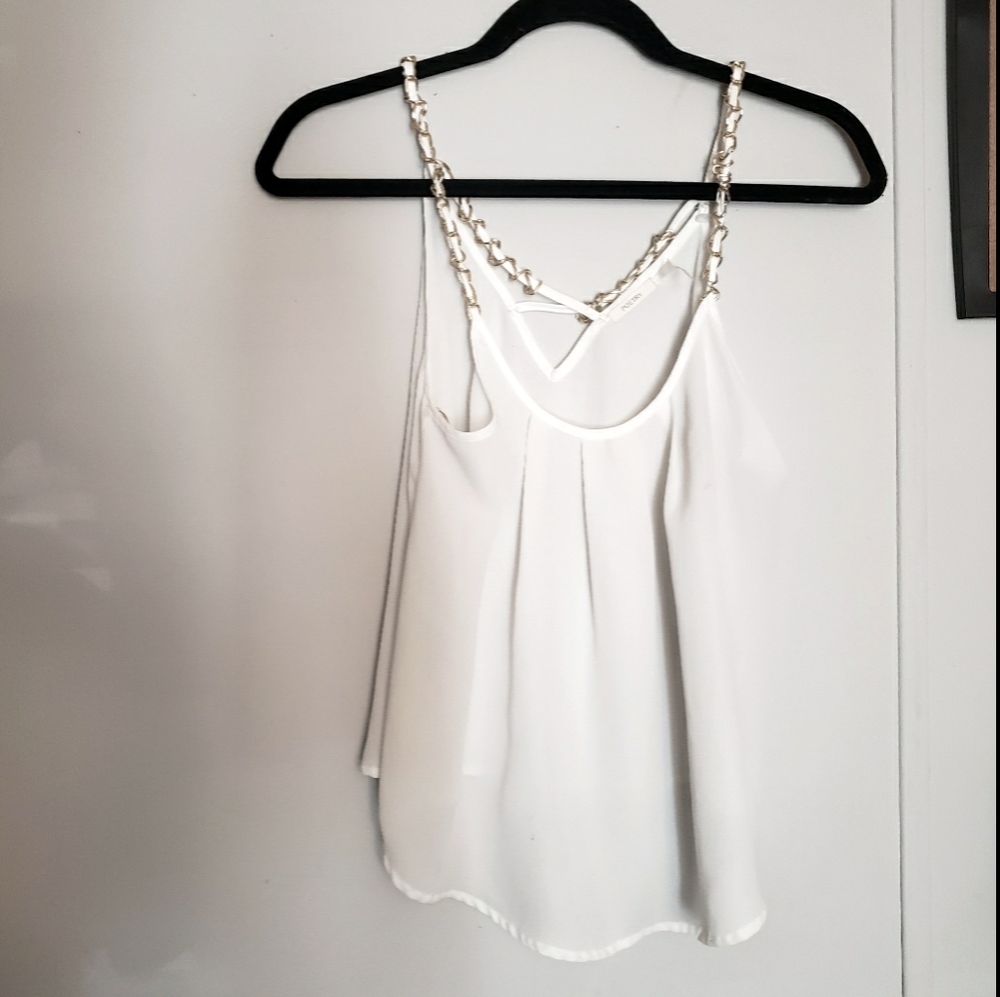 Gold chain tank top